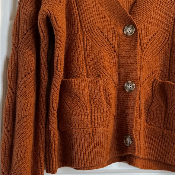 Hem & Thread Rust Button-Up Cardigan - Picture 4 of 6